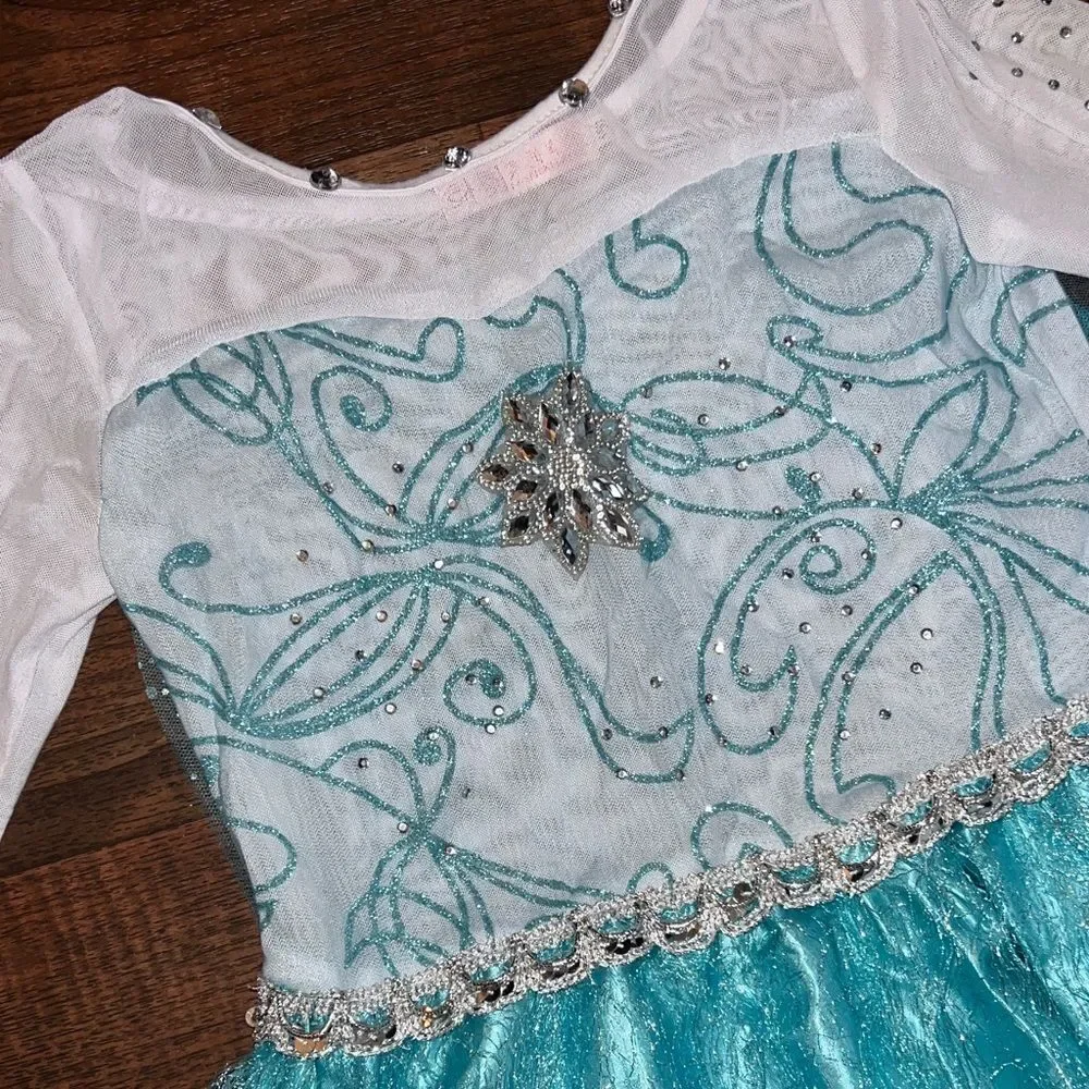 Sparkling Blue Princess Costume for Kids